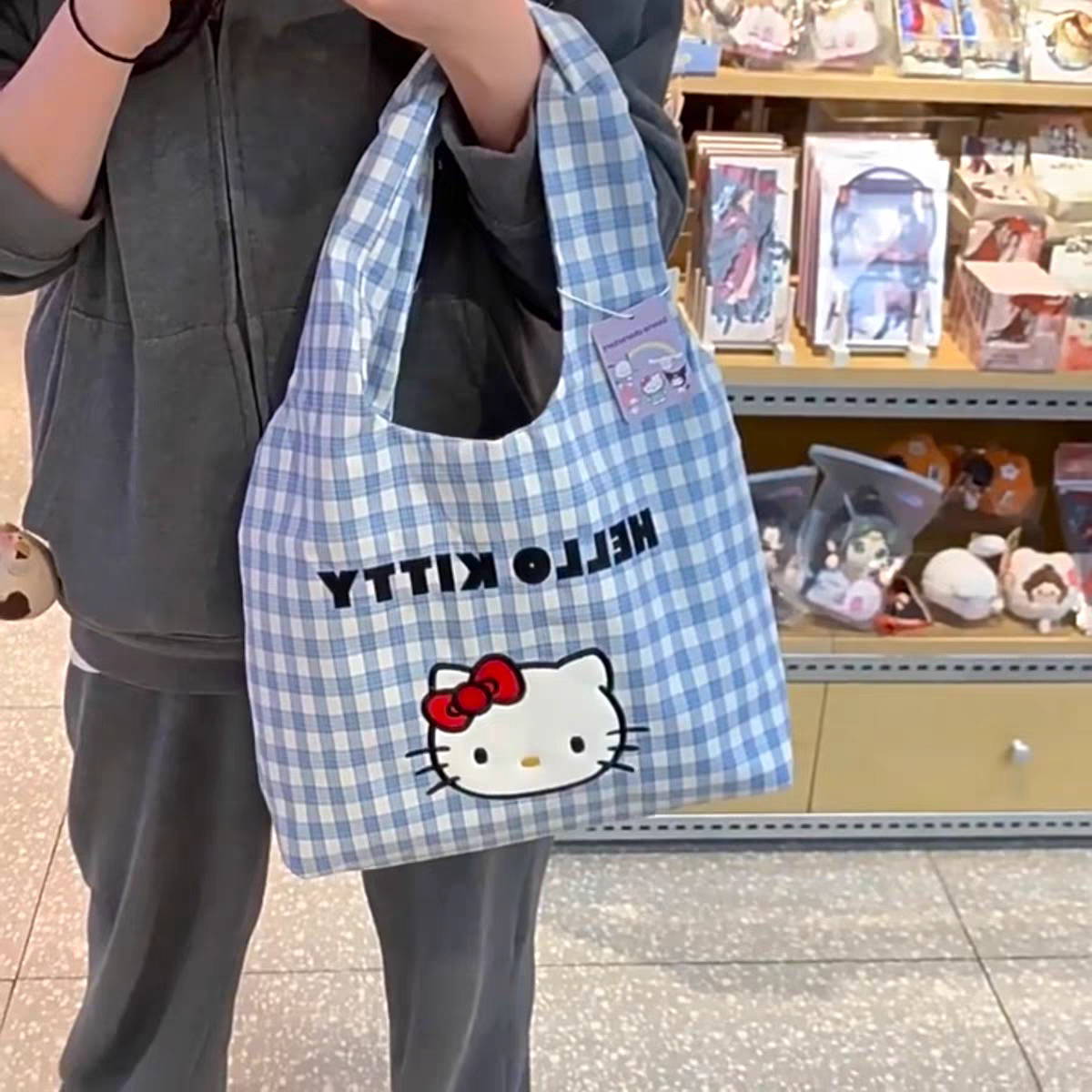 Hello Kitty Cloth Tote bag - With Free HK Keychain