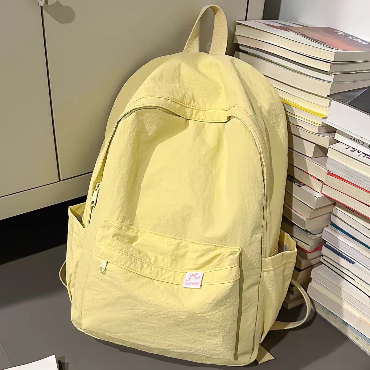 K-drama inspired Soft Tone Cotton Backpack