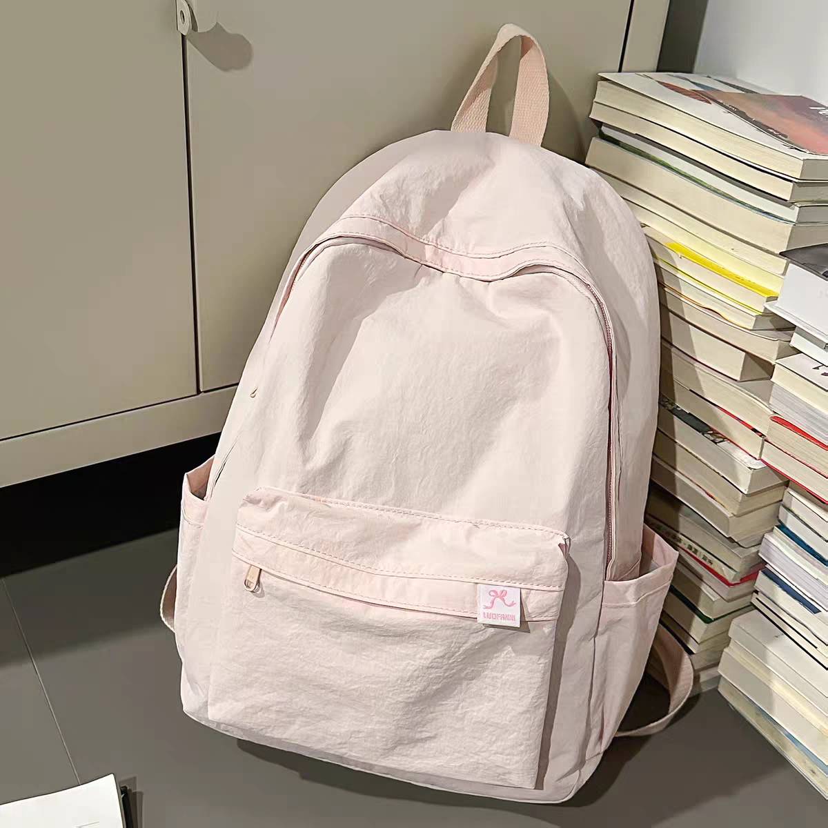 K-drama inspired Soft Tone Cotton Backpack