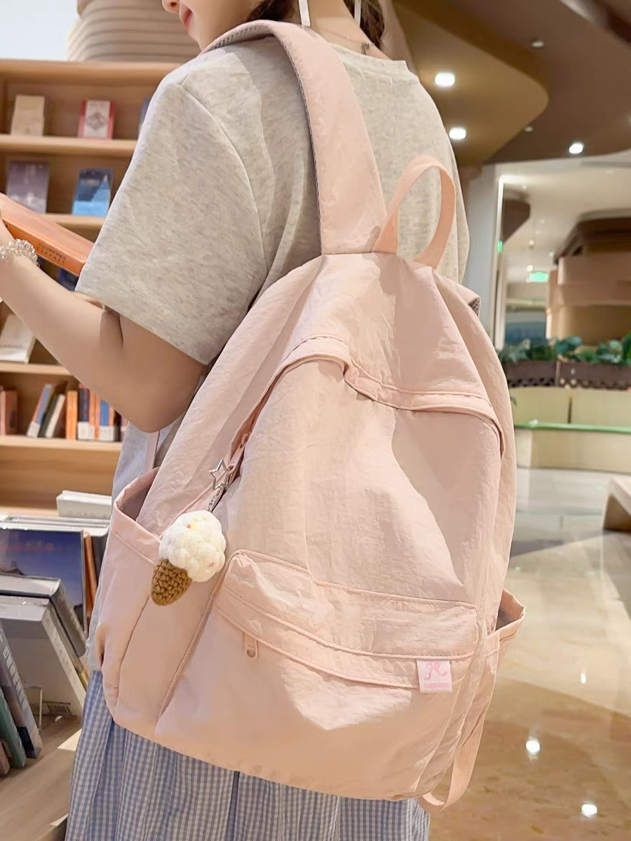 K-drama inspired Soft Tone Cotton Backpack