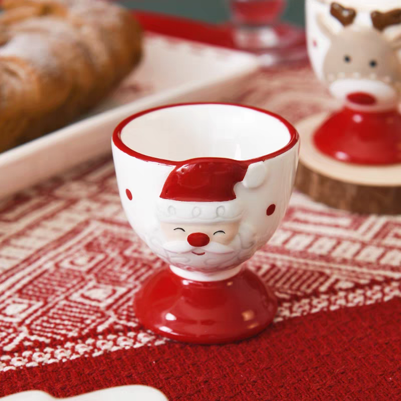 Ceramic Santa Egg/Dessert Cup