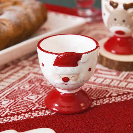 Ceramic Santa Egg/Dessert Cup
