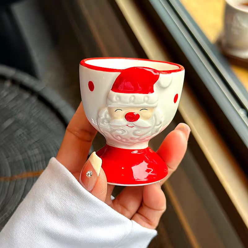 Ceramic Santa Egg/Dessert Cup
