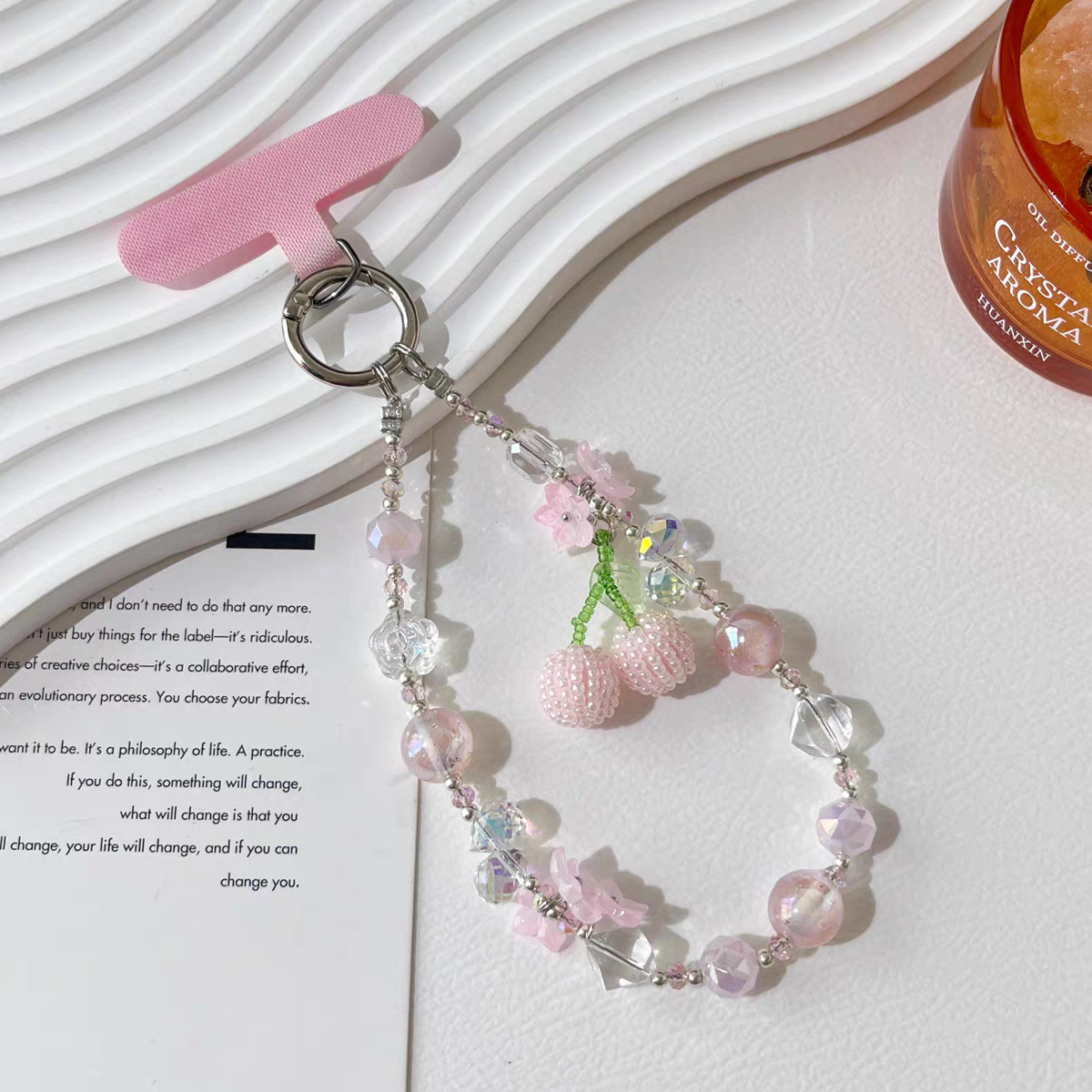 Beautiful Handmade Cherry Blossoms Keychain