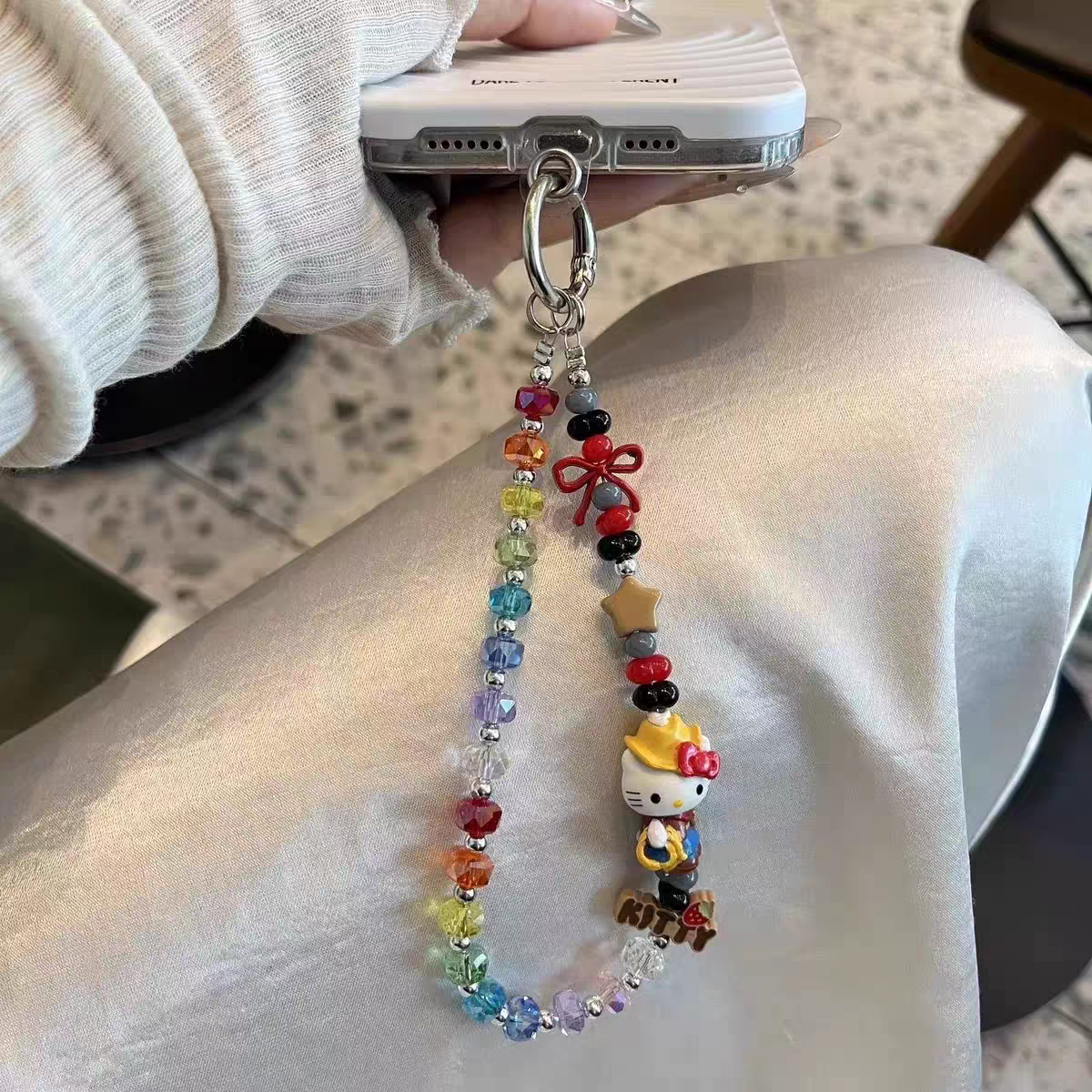 Cute Hat Hello Kitty Phone/Key Charm