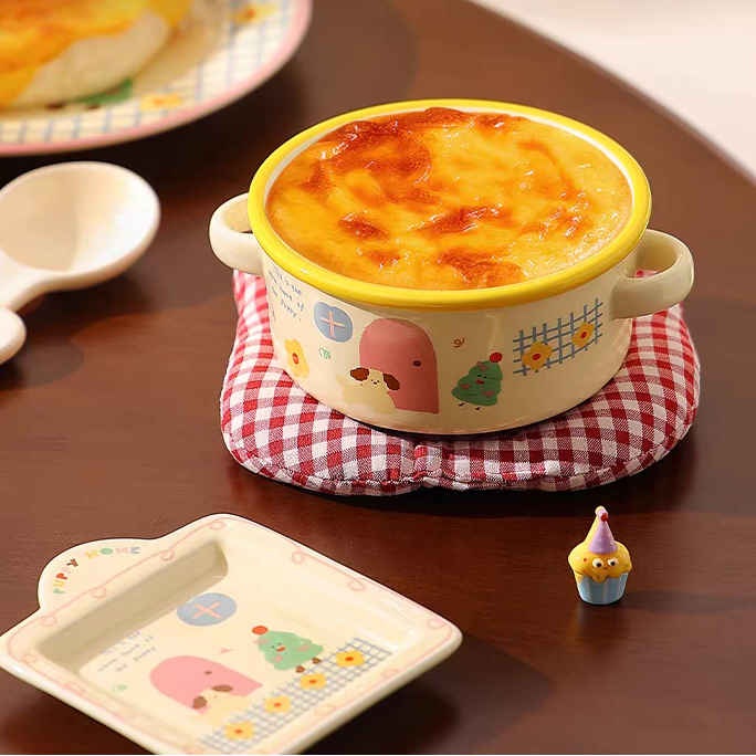 Kawaii Illustration Ceramic Tableware Set