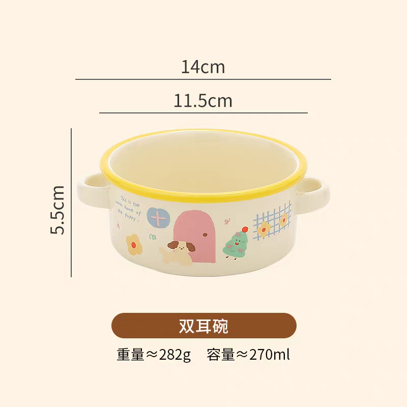 Kawaii Illustration Ceramic Tableware Set