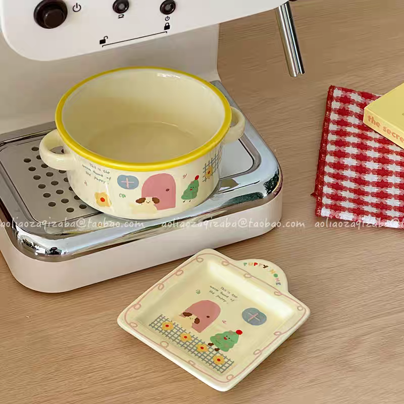 Kawaii Illustration Ceramic Tableware Set