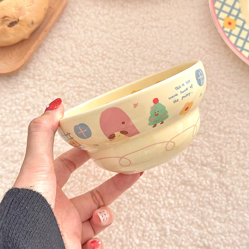 Kawaii Illustration Ceramic Tableware Set