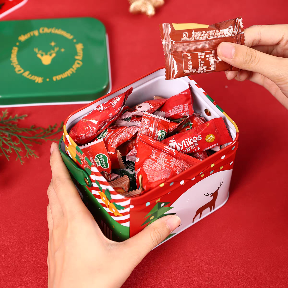 Christmas Candy Tin Box