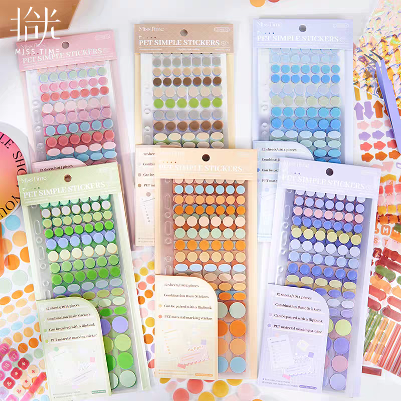 Miss Time Colorful Rhythm Series PET Marker Stickers