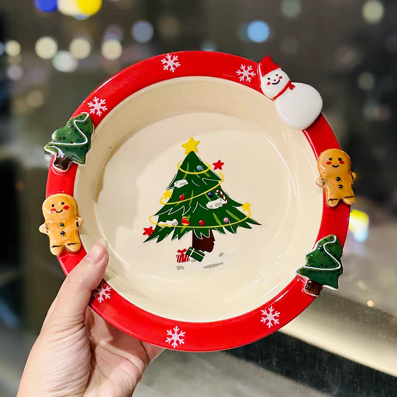Handmade Christmas Ceramic Plate