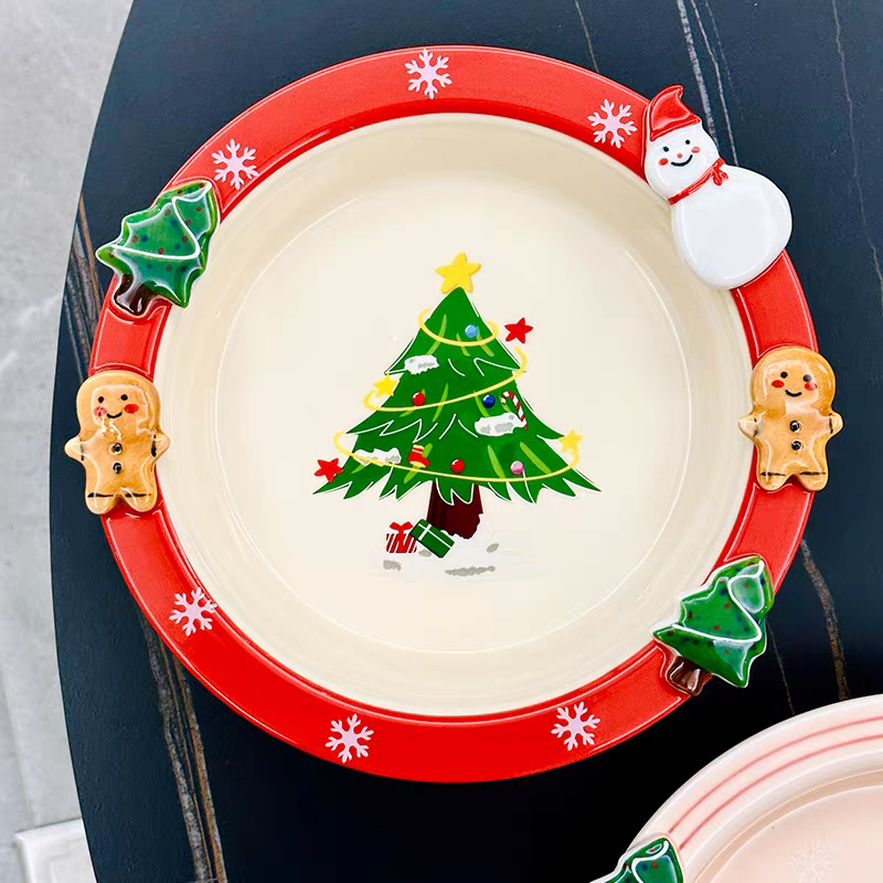 Handmade Christmas Ceramic Plate