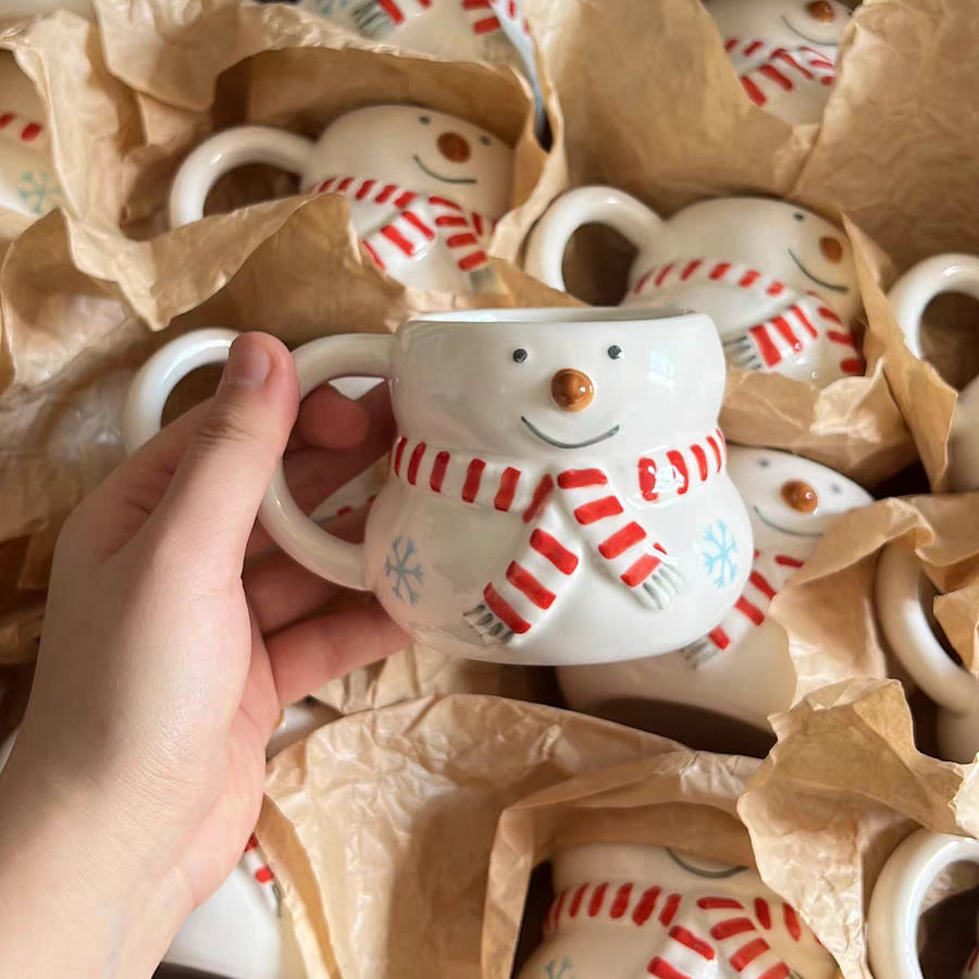 White Snowman Ceramic Mug