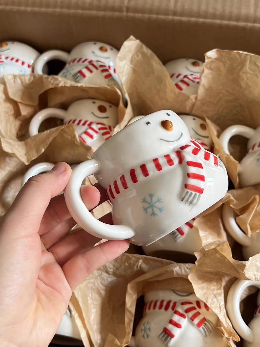 White Snowman Ceramic Mug