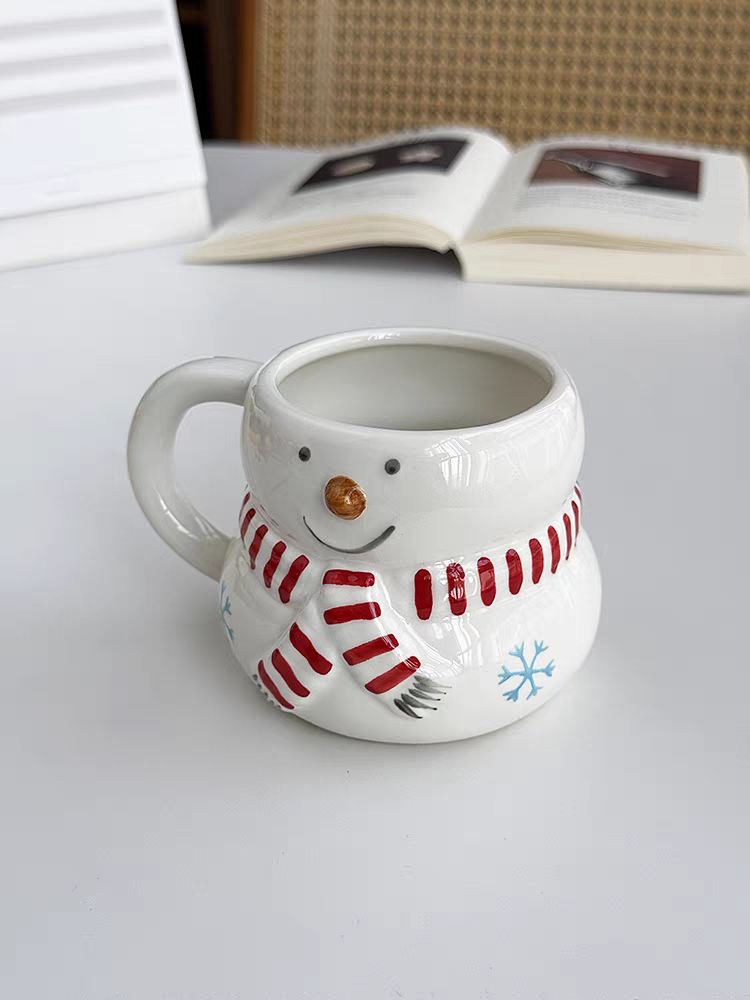 White Snowman Ceramic Mug