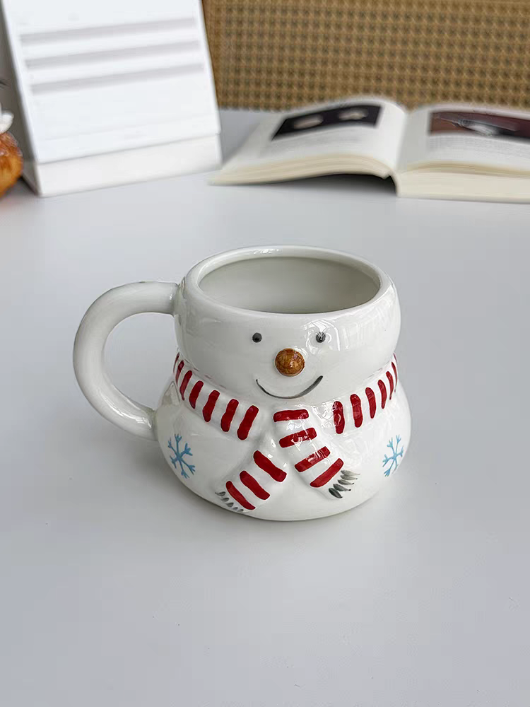 White Snowman Ceramic Mug