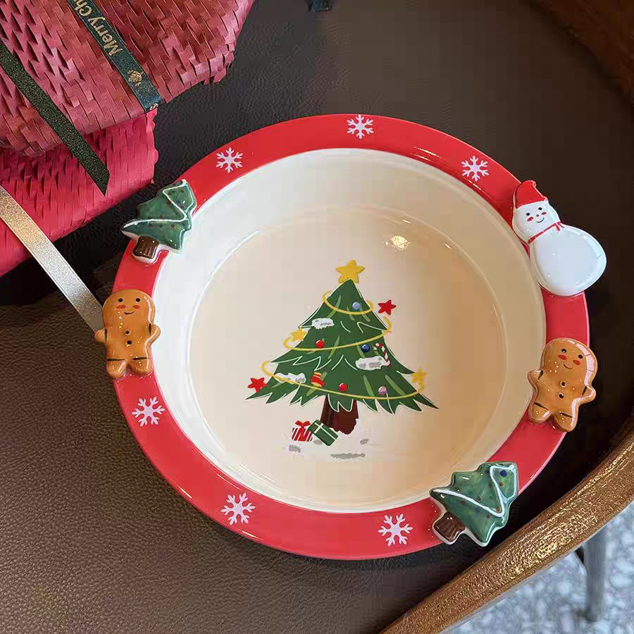 Handmade Christmas Ceramic Plate