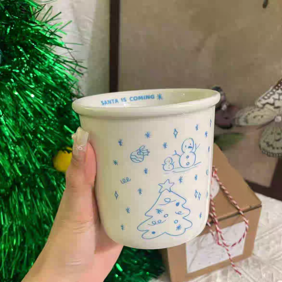 Winter Ceramic Latte Tumbler