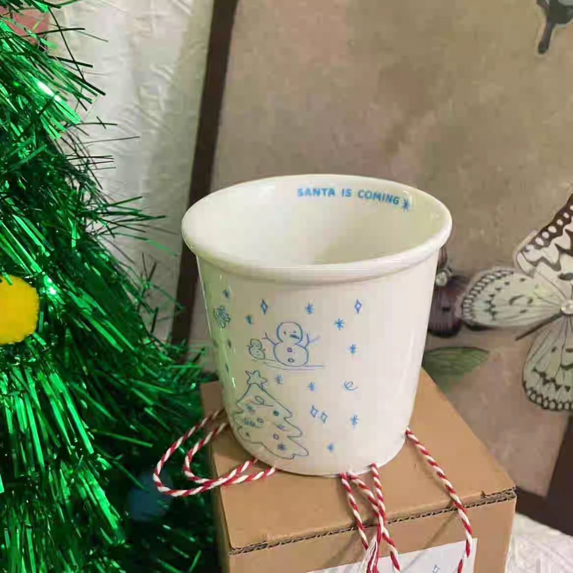 Winter Ceramic Latte Tumbler