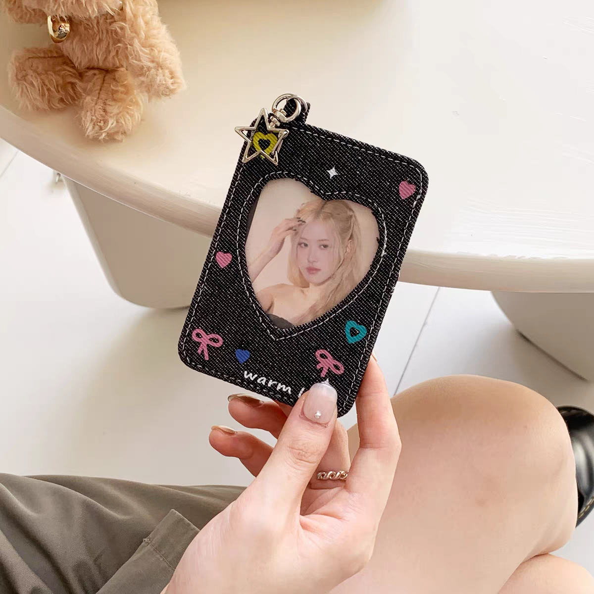 Denim Photo Card Holder