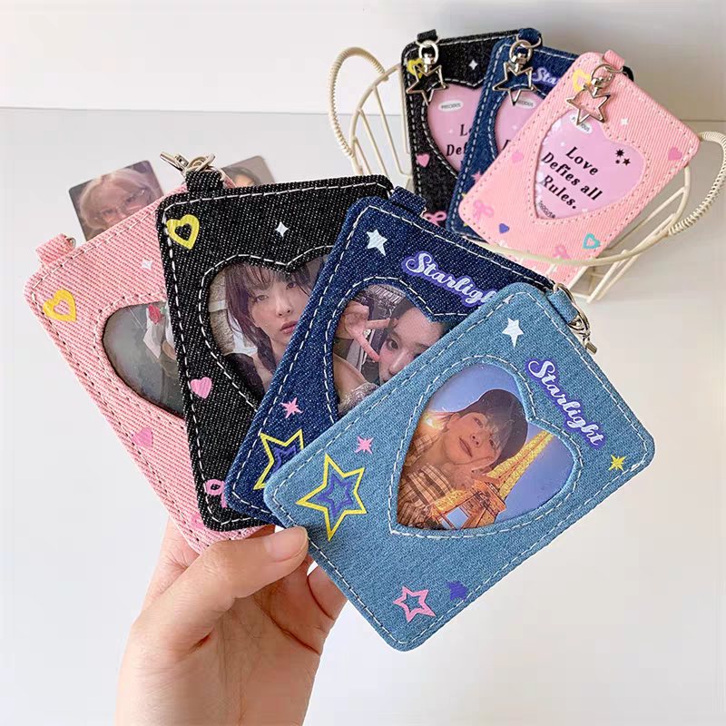 Denim Photo Card Holder