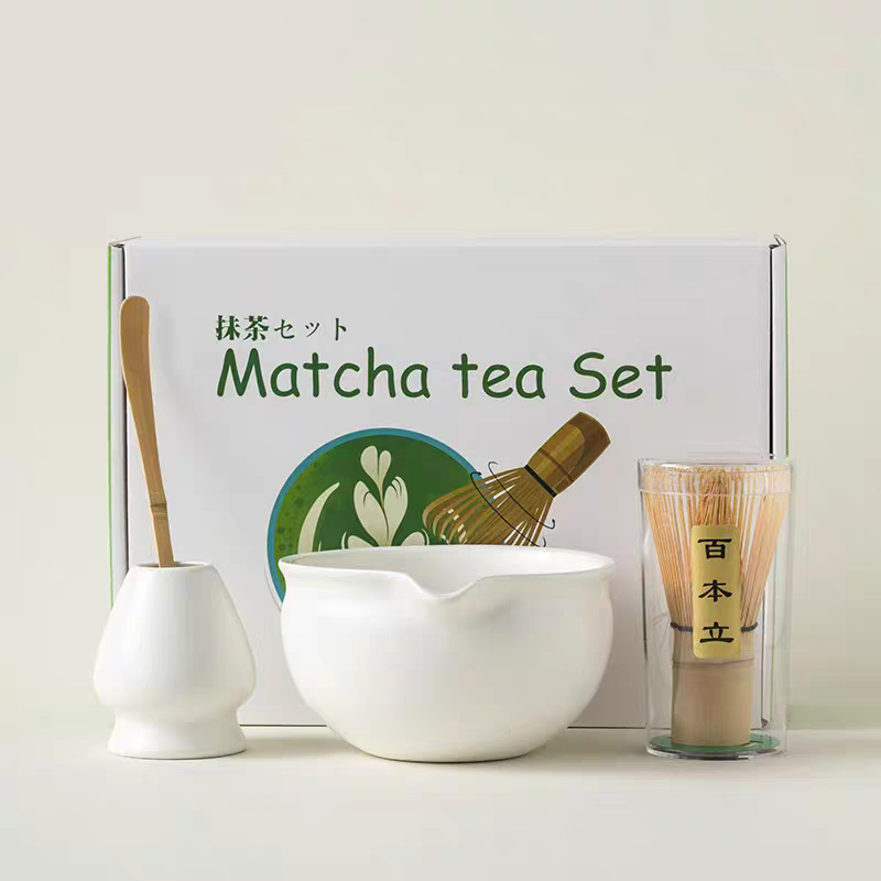 8Pcs White  Matcha Set Traditional Making Tools