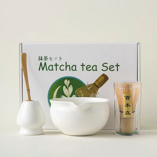8Pcs White  Matcha Set Traditional Making Tools