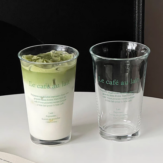 Japanese Latte Glass Tumbler - Green