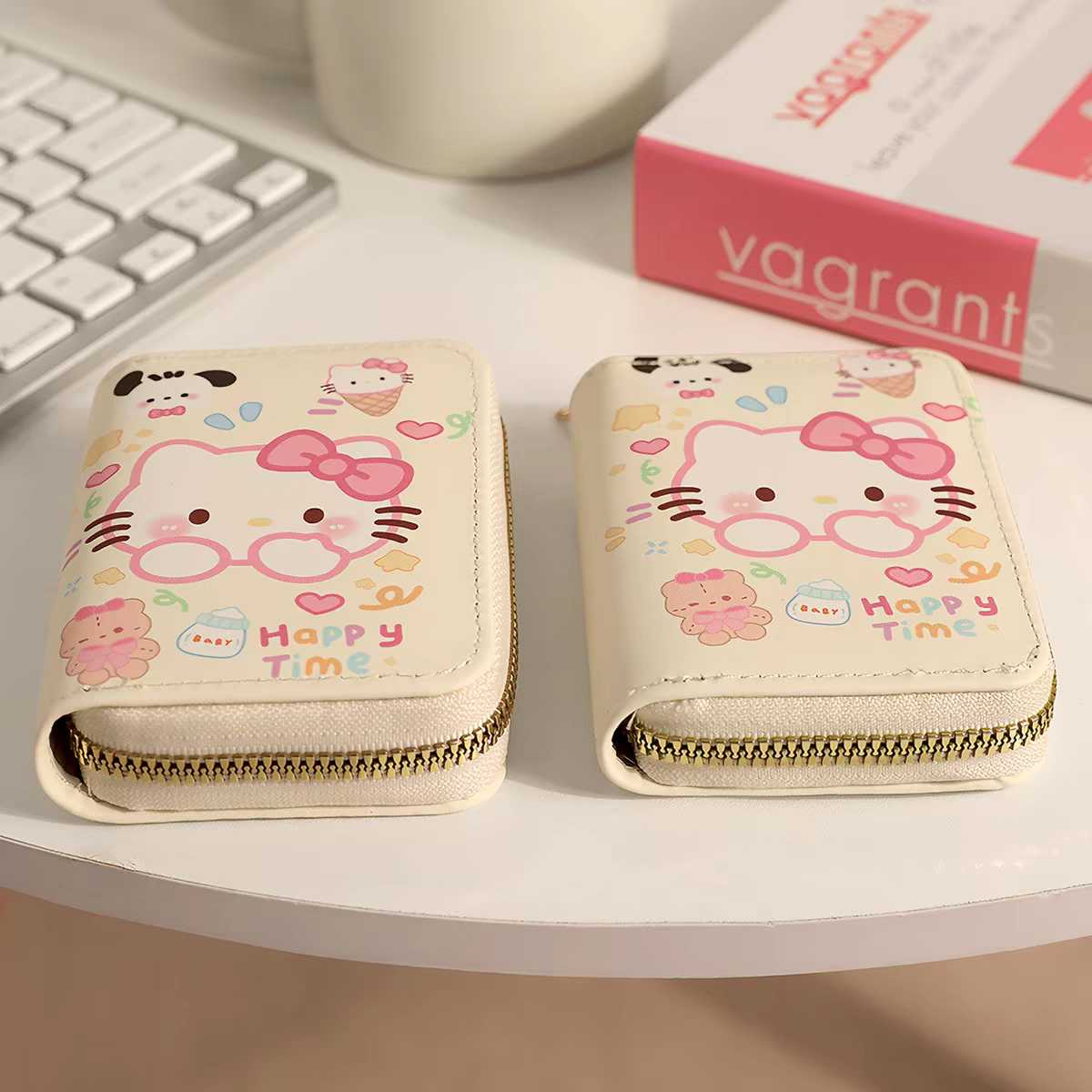 Hello Kitty PU Leather Zipper Wallet
