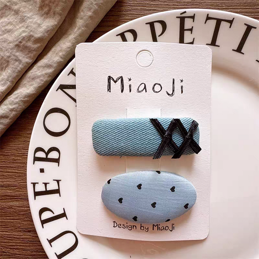 Pinteresty Blue Hair Clip - Pair