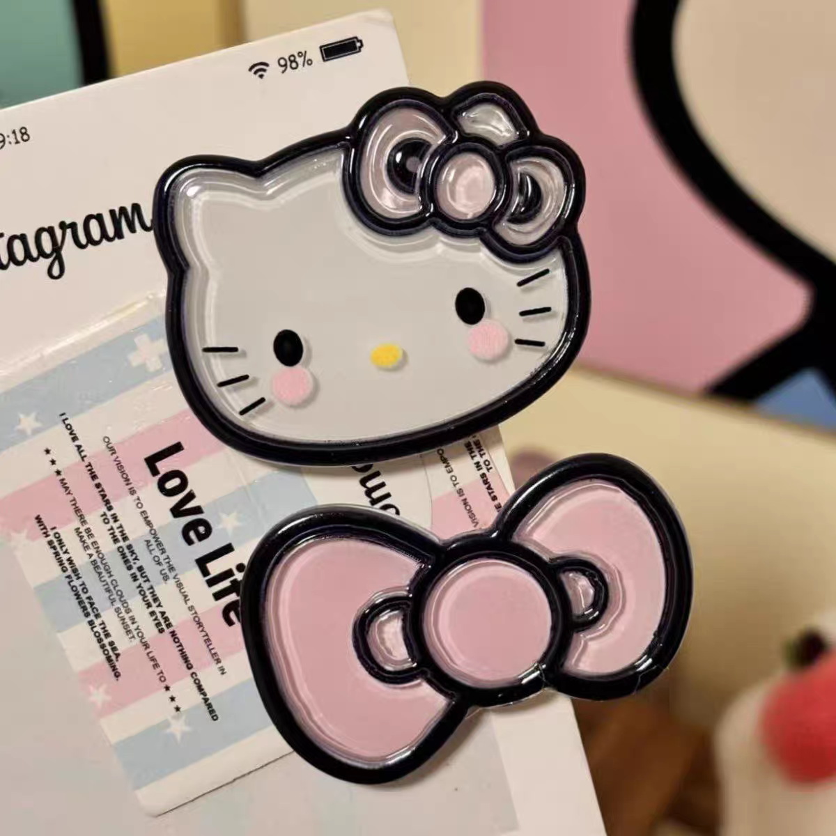 Hello Kitty Resin Hair Clips - Pair