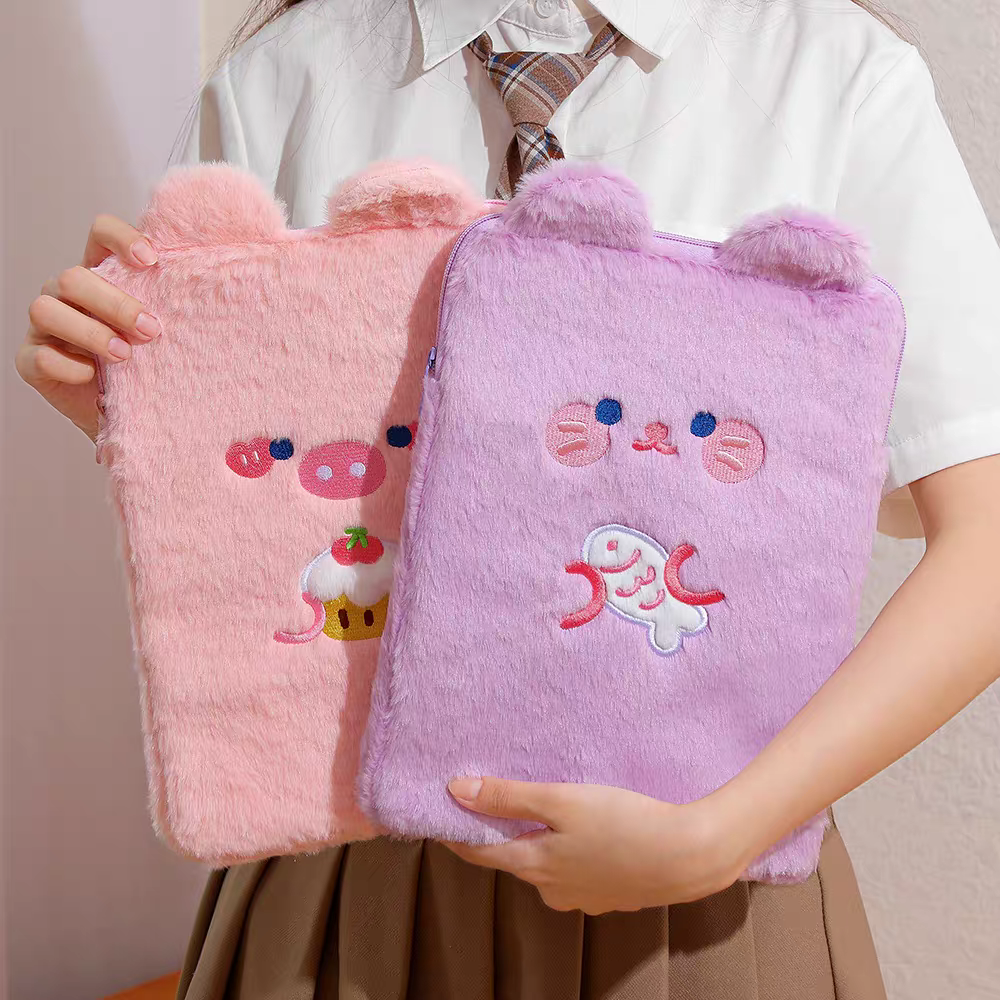 Kawaii Plush Tab/Storage Pouch - 29 x 22 cm