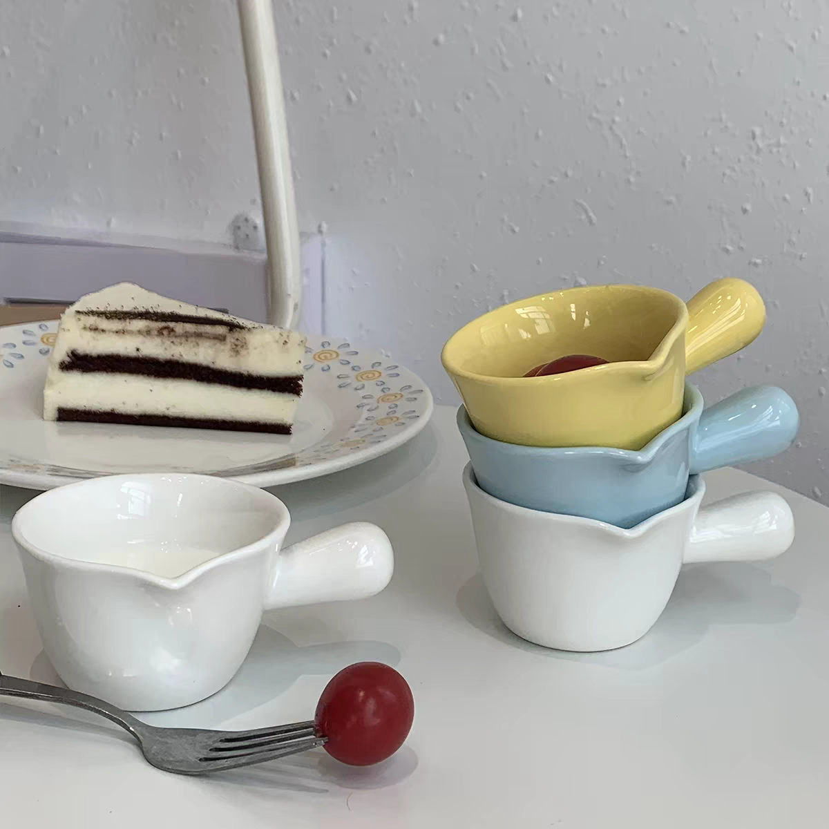 Pastel Ceramic Espresso Pouring Cup