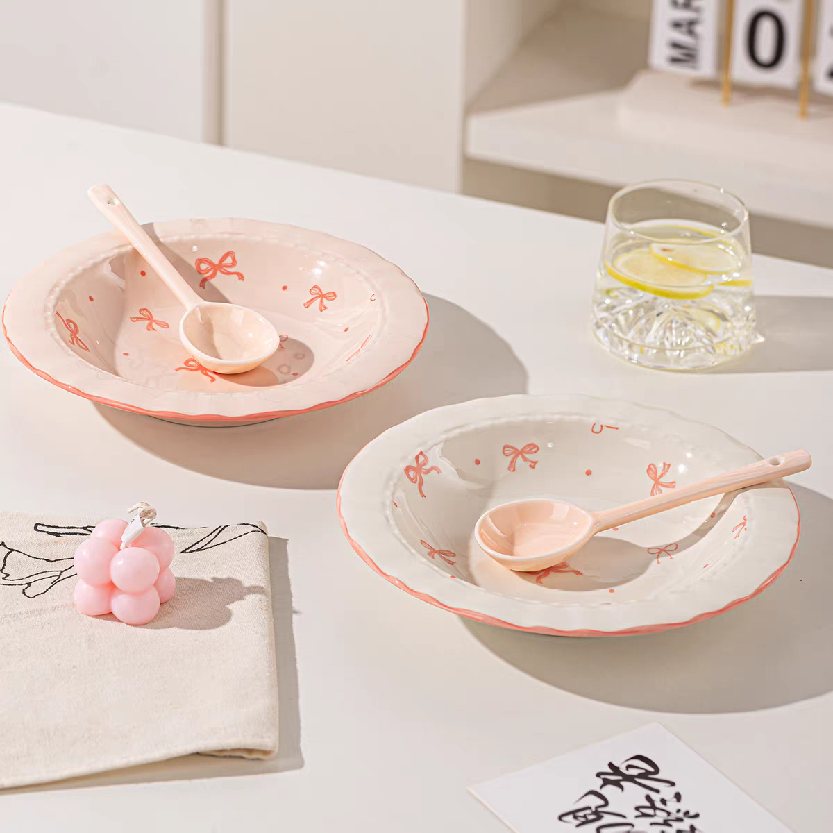 Coquette Bow Tableware Set - Set of 3