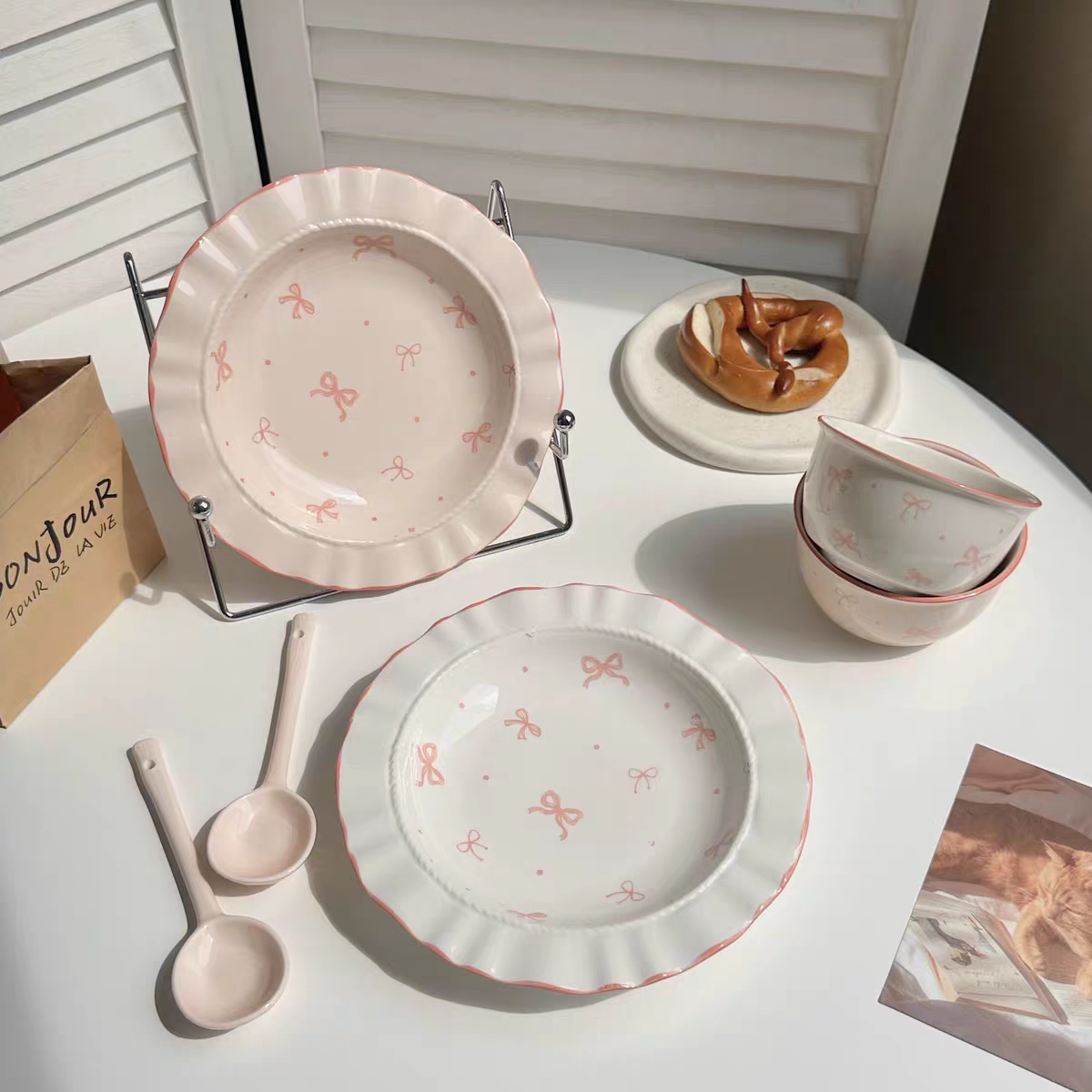 Coquette Bow Tableware Set - Set of 3