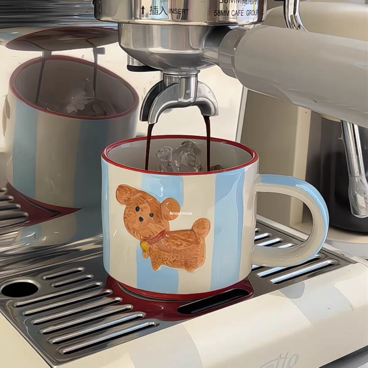 Cute Puppy Porcelain Mug 300ml Capacity Hand-painted Ceramic Mug