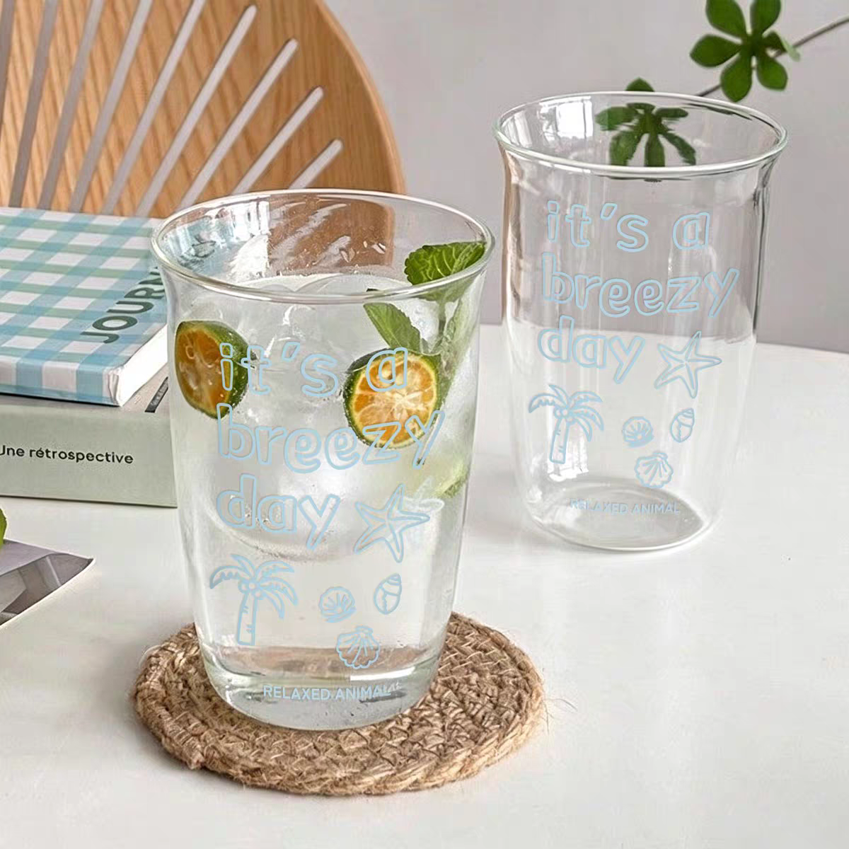 Breezy Day Clear Glass Tumbler