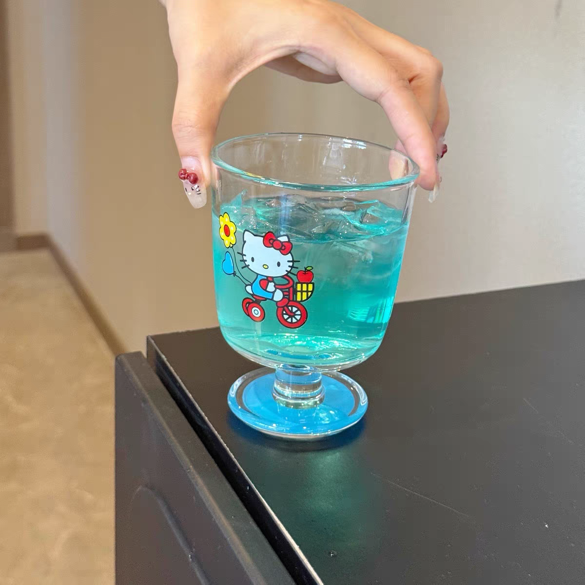 Cute Kitty Glass Cup