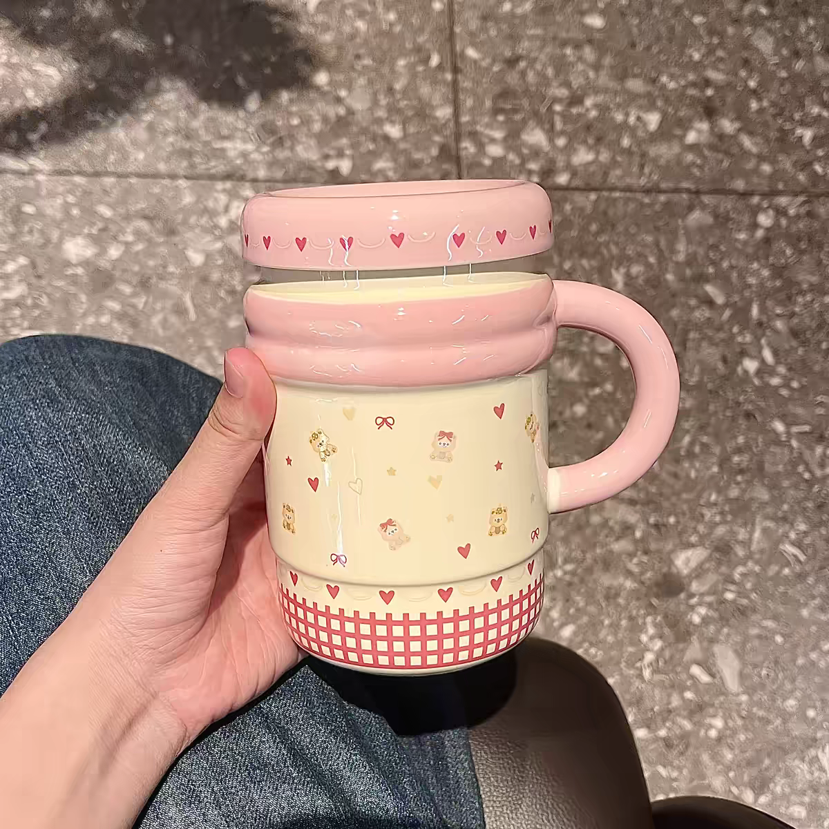 Stylish Ceramic Mug with Lid