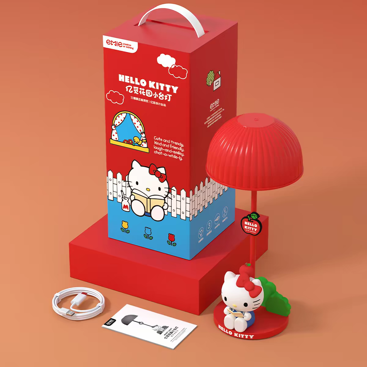 Hello Kitty Garden Touch Desk Lamp - Rechargeable - Official