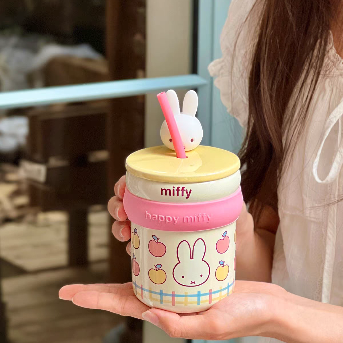 Miffy Ceramic Straw Mug