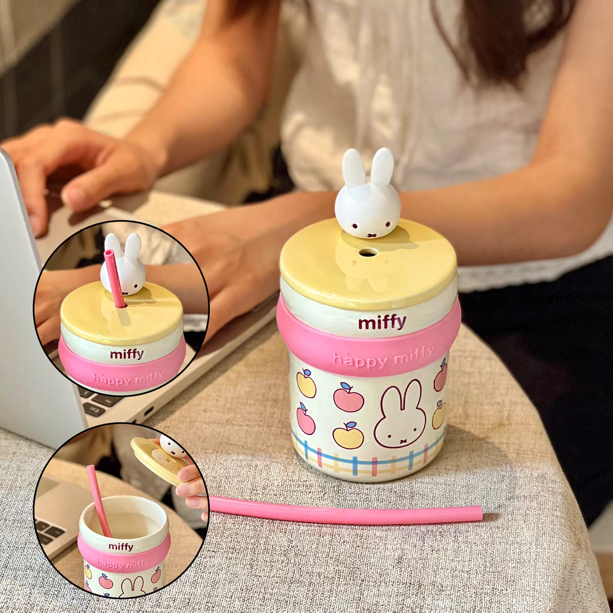 Miffy Ceramic Straw Mug