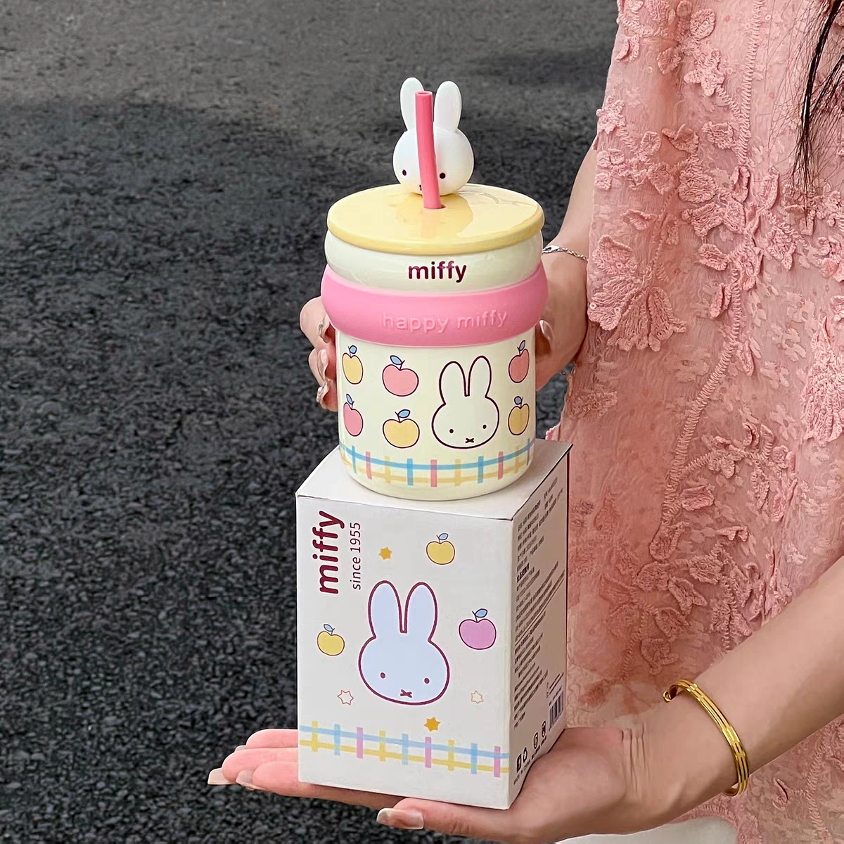 Miffy Ceramic Straw Mug
