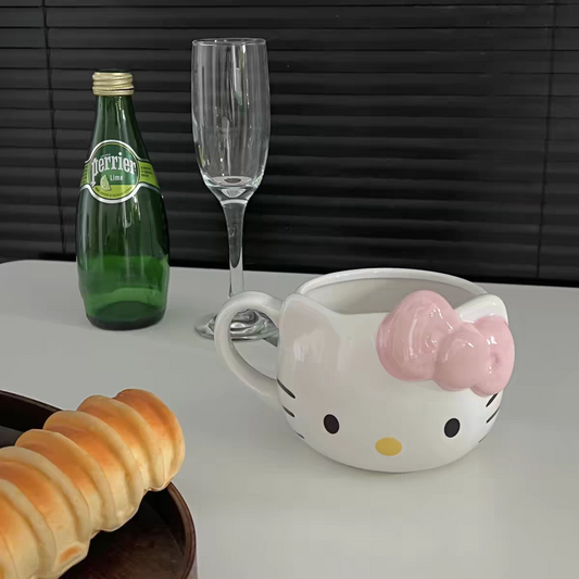 Hello Kitty Pink Bow 3D Sculpted Ceramic Mug