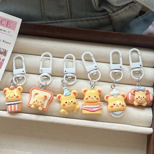 Cute Butter Bear Pendant Keychain - Model 1