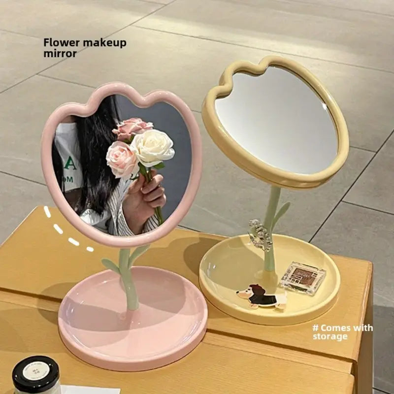 Cute Tulip Shaped Portable Stand Mirror