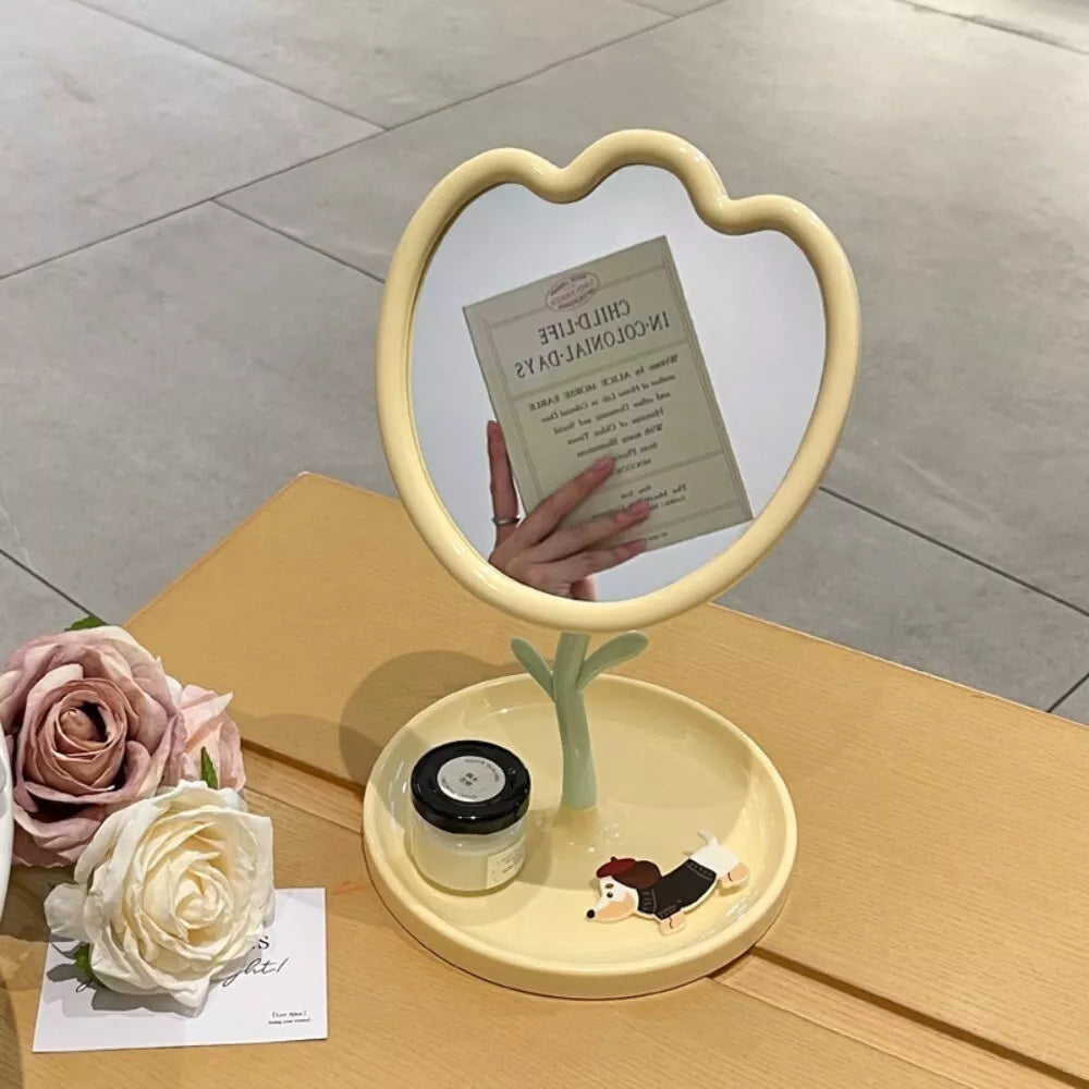 Cute Tulip Shaped Portable Stand Mirror