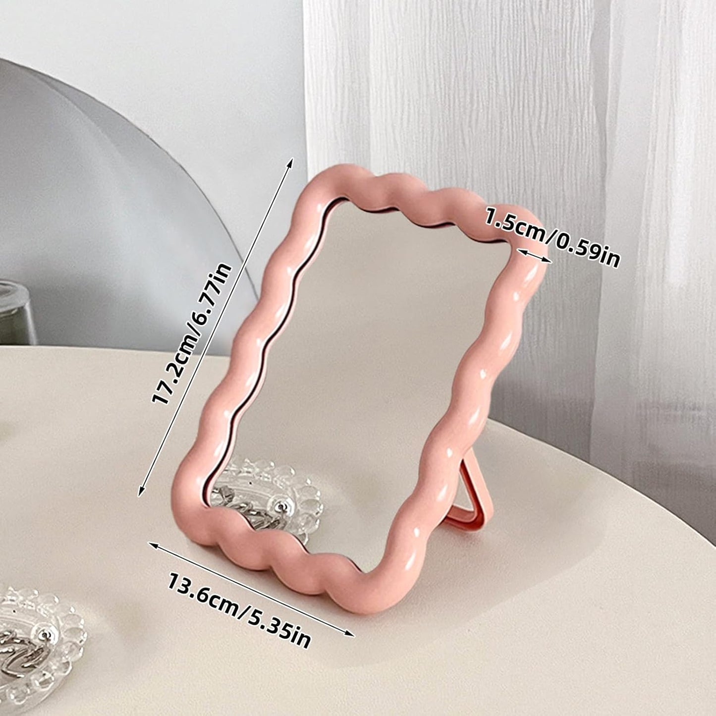 Pinterest Wavy Handy Desk Mirror