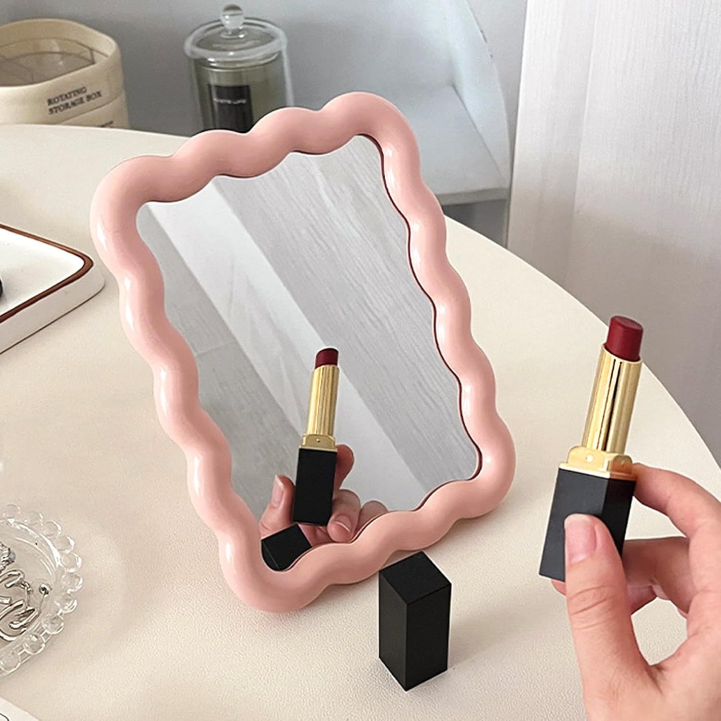 Pinterest Wavy Handy Desk Mirror